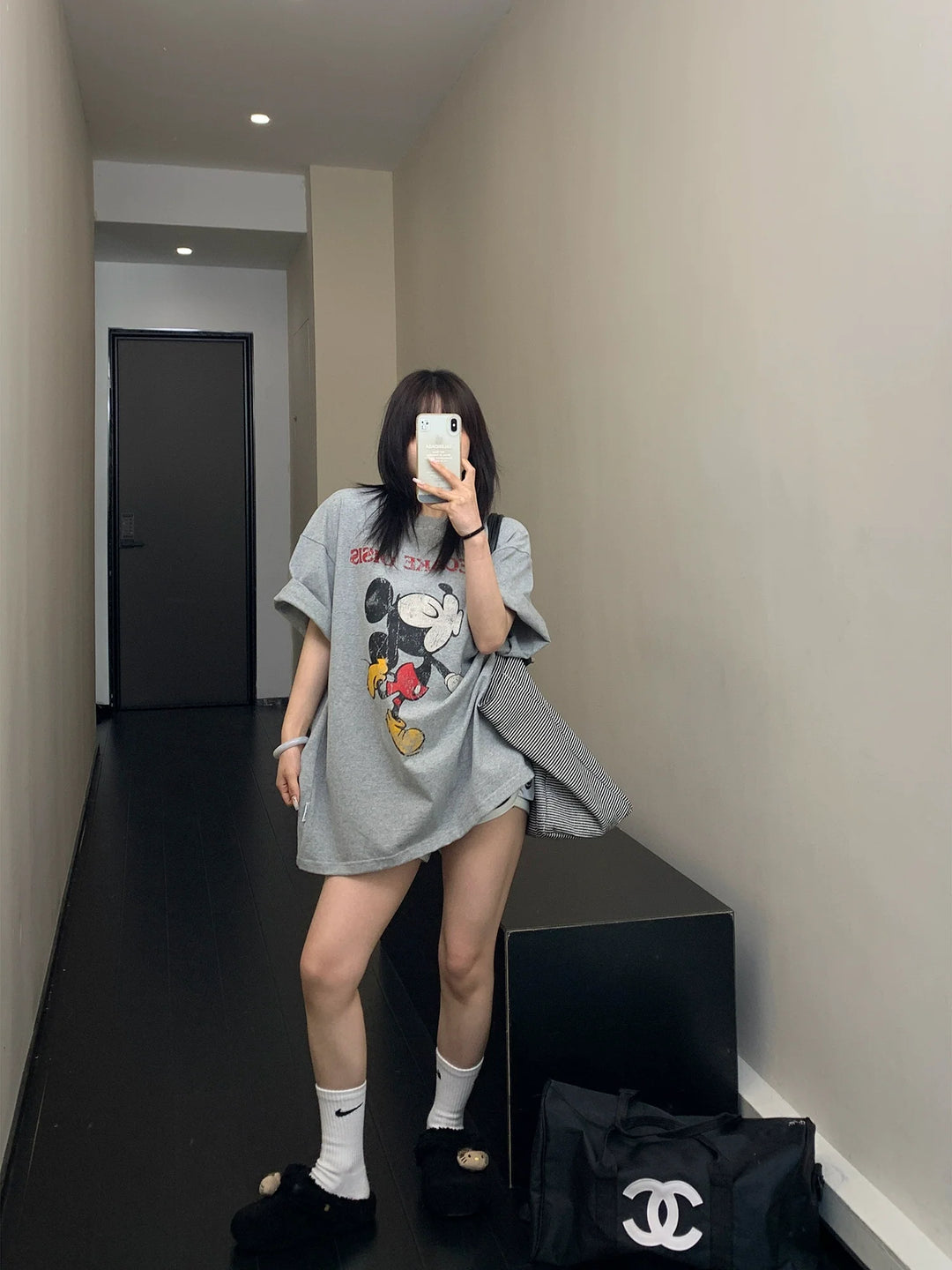 Cartoon Graphic Oversized Cotton T-Shirt