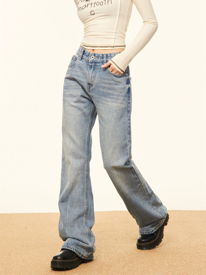 High Waist Wide-Leg Denim Pants