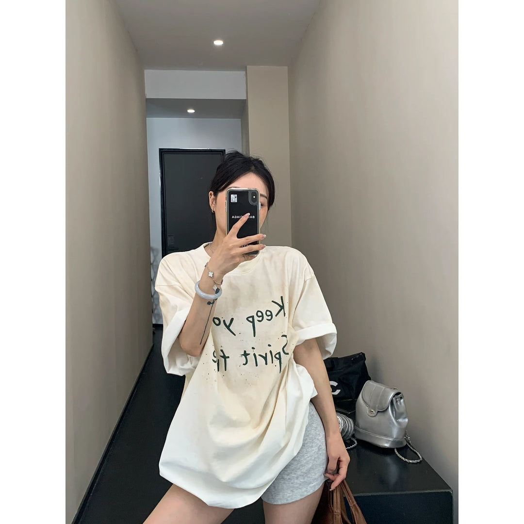 Letter Print Loose T-shirt