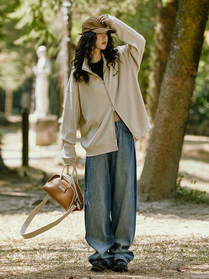 Zip Front Wool Sweater