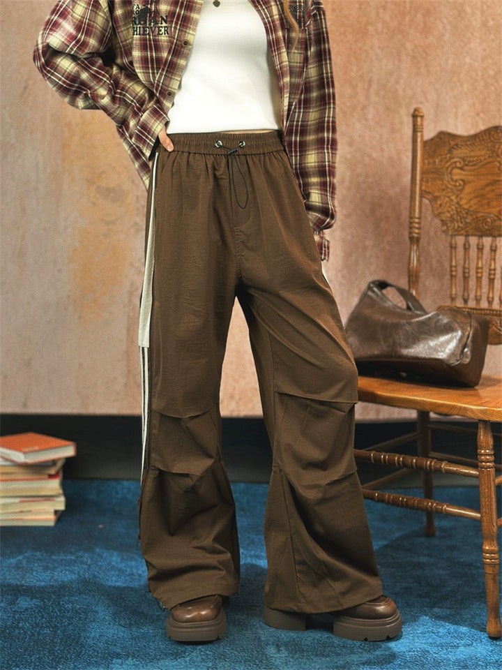 Relaxed Stripe Detail Casual Pants