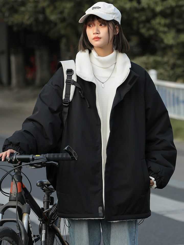 Fleece Lining Cotton-Padded Jacket