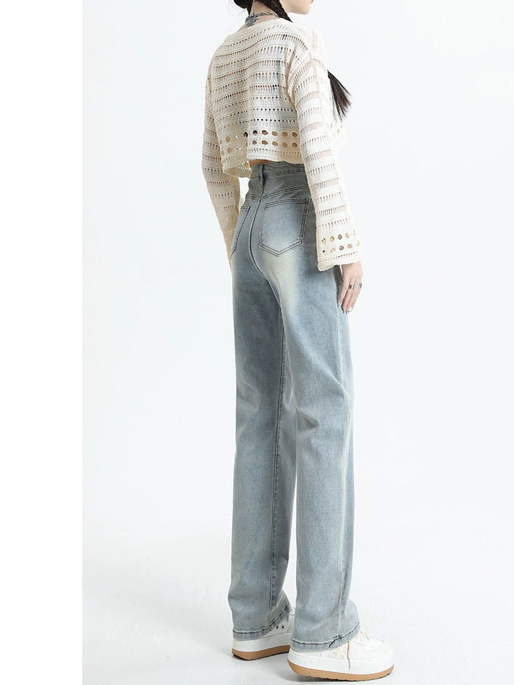 High-Waisted Wide Leg Jeans