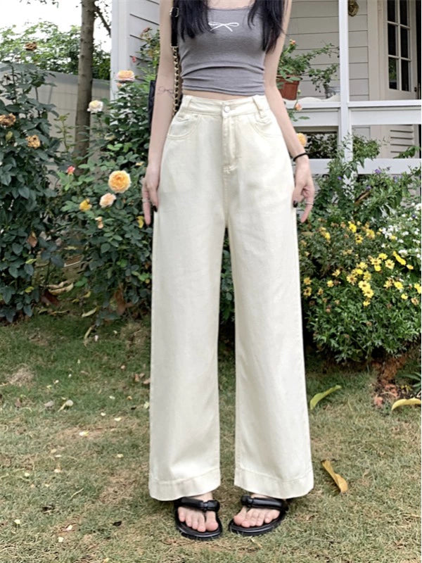 Wide-Leg High-Waist Jeans