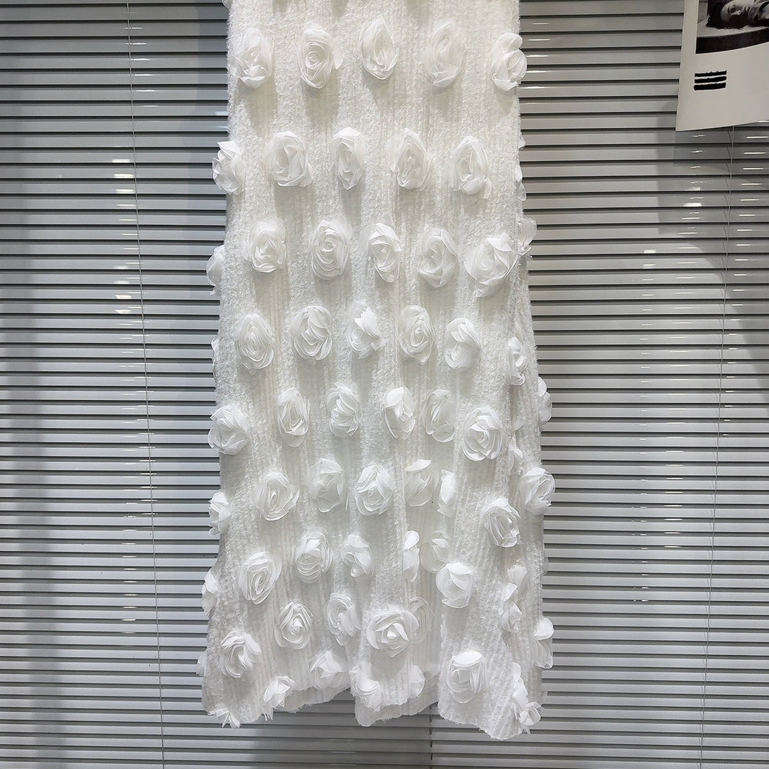 Floral Textured Midi Skirt