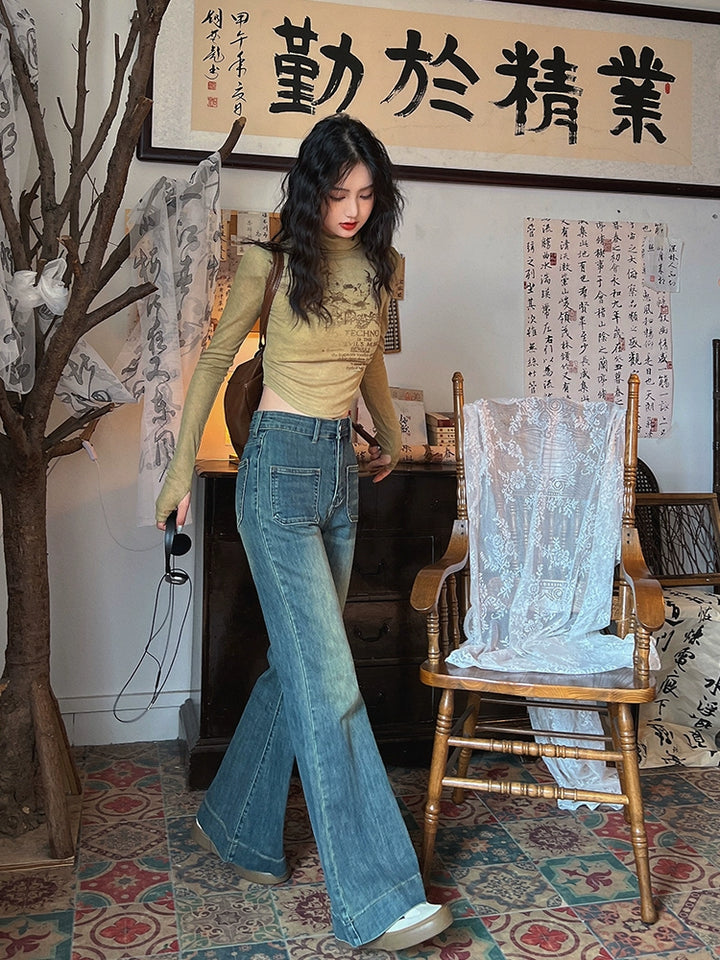 Vintage High-Waist Flare Jeans