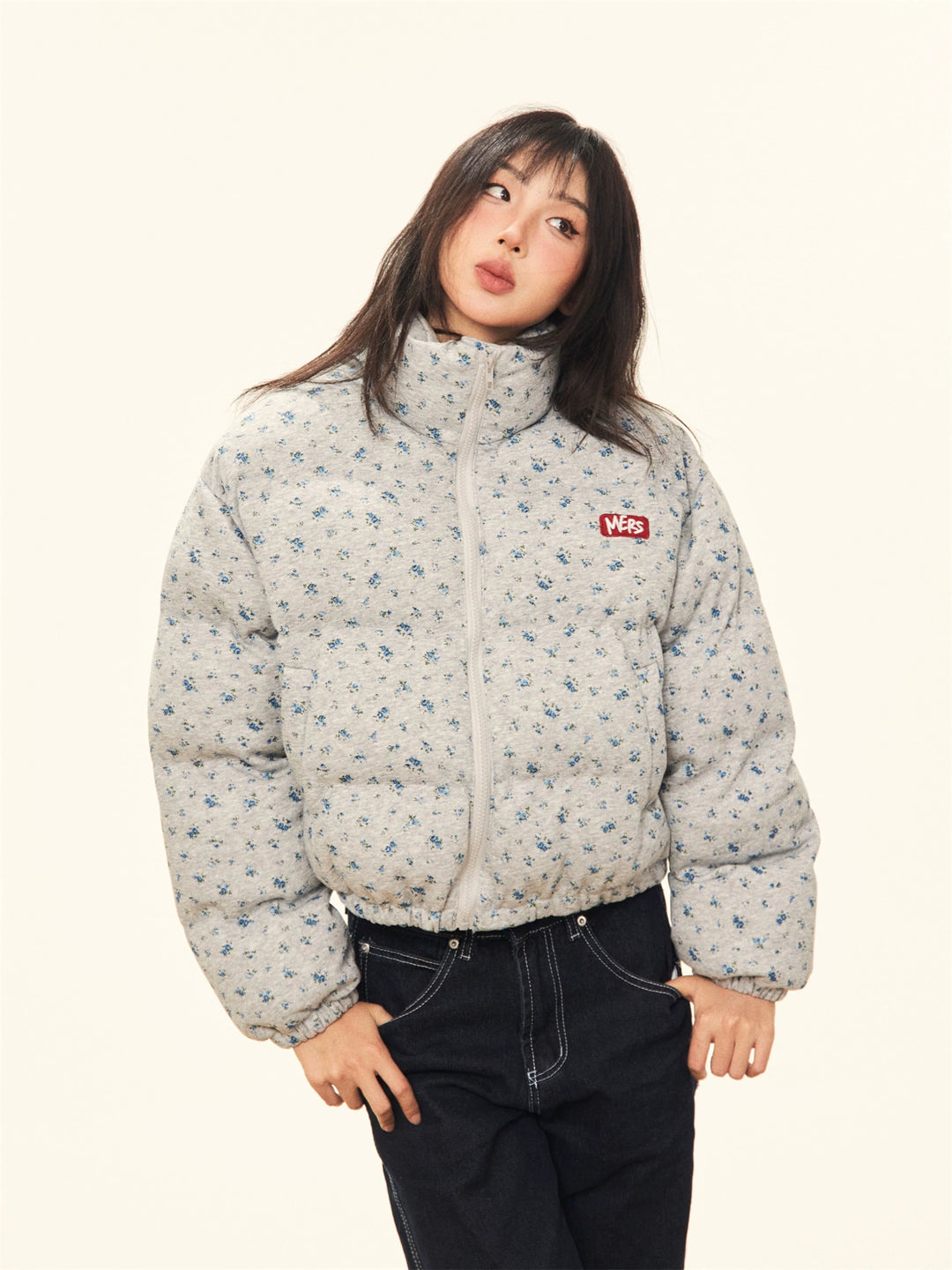 Floral Cotton-Padded Jacket