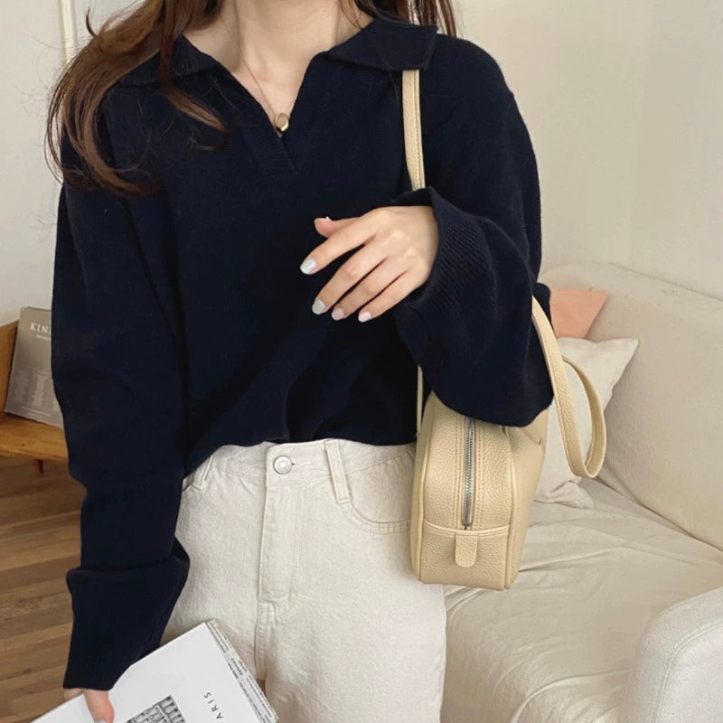 Cozy Knit Collared Sweater