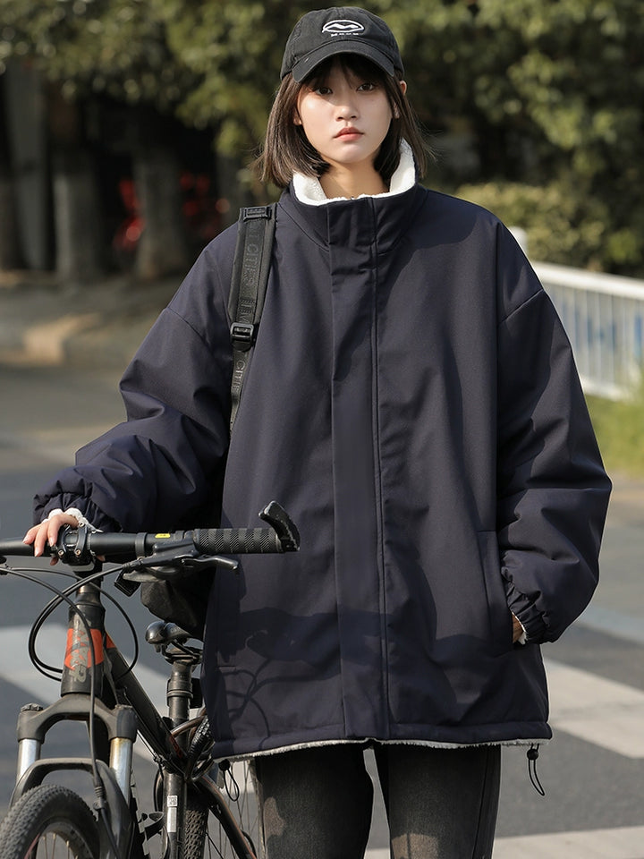 Fleece Lining Cotton-Padded Jacket