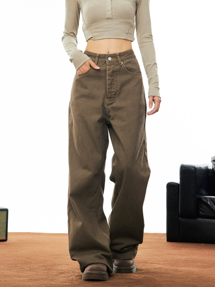 Wide-Leg High-Waist Jeans