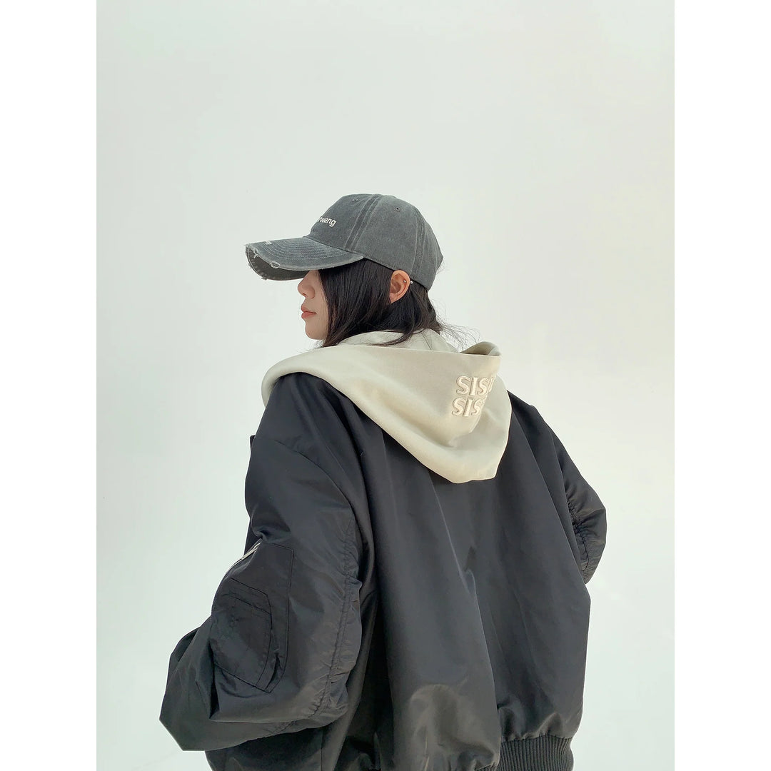 Embroidered Hooded Jacket