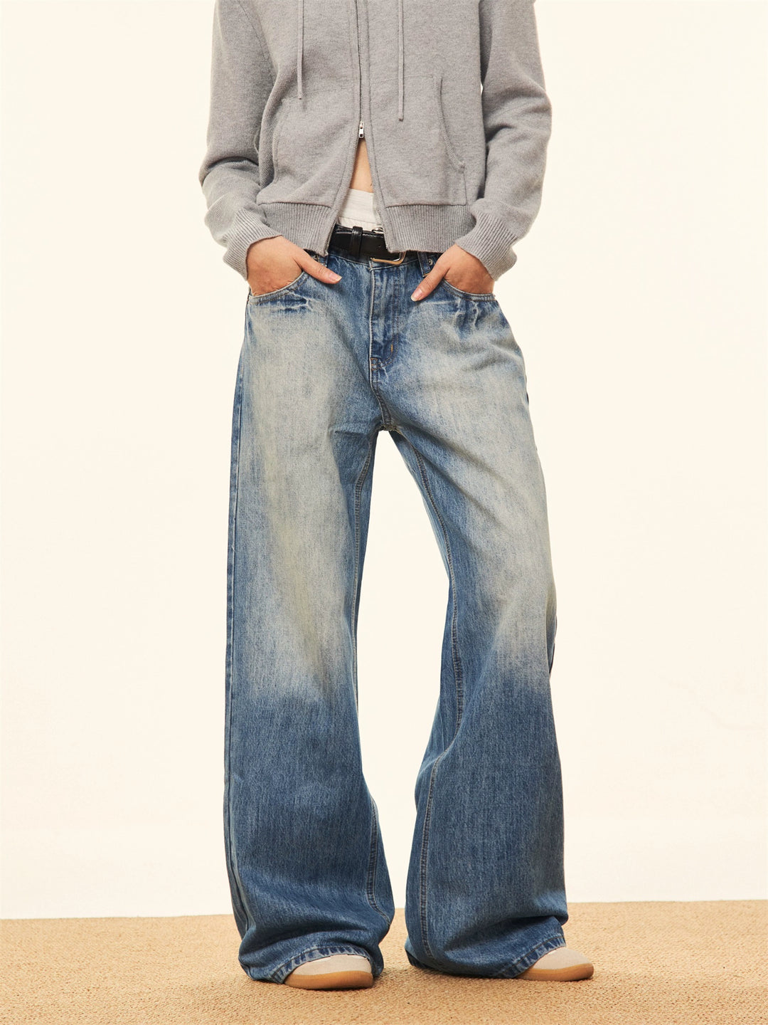 Vintage Wide-Leg Jeans Pants