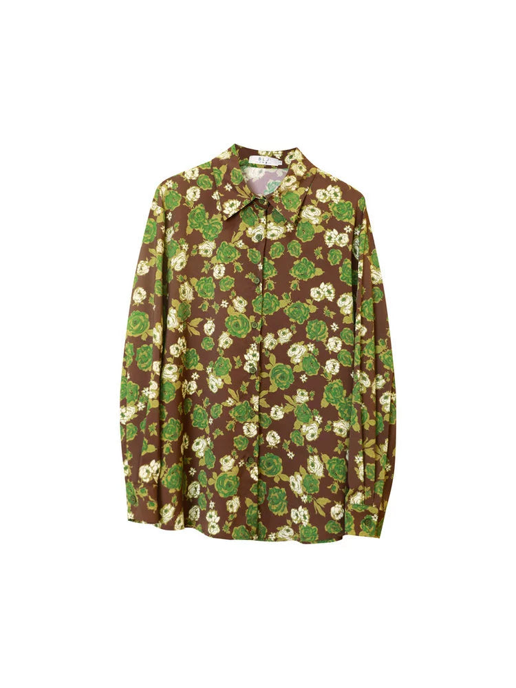 Floral Patterned Long Sleeve Shirt