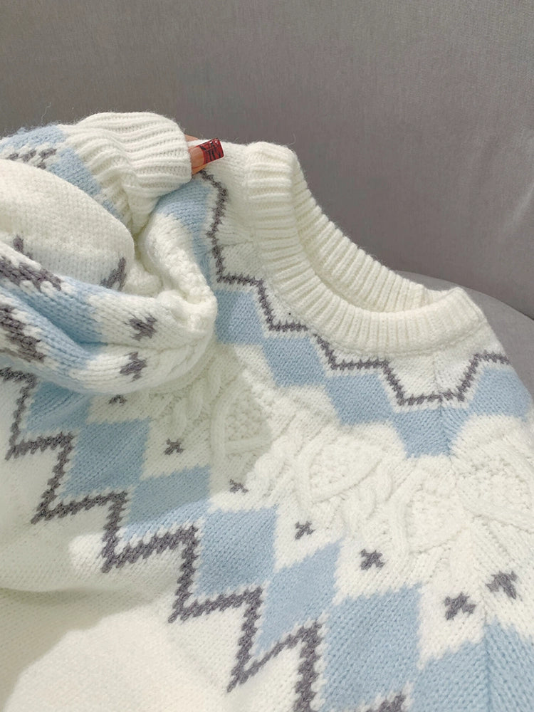 Nordic Pattern Knit Sweater
