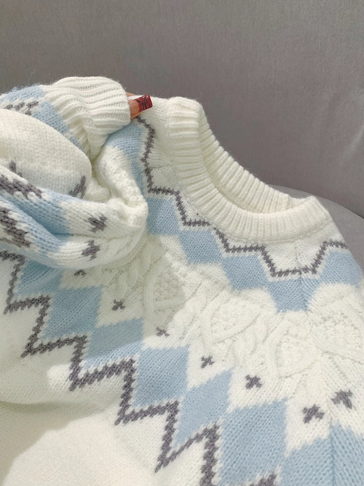 Nordic Pattern Knit Sweater