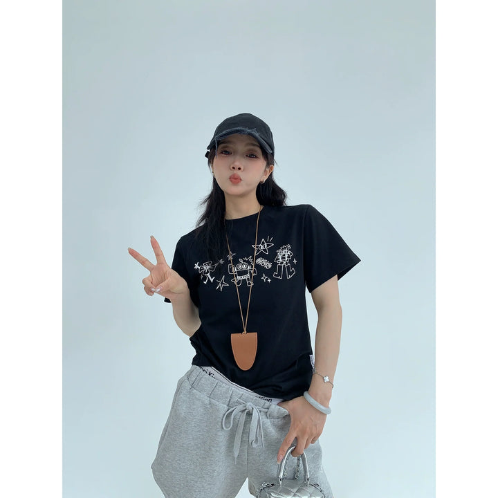 Cartoon Graphic Short Sleeve T-shirt