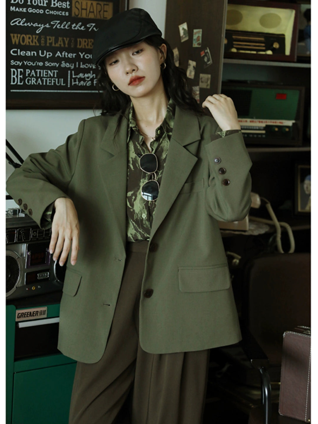 Loose-fitting Straight Suit Jacket