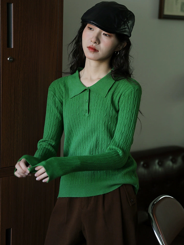 Cable Knit Wool Sweater