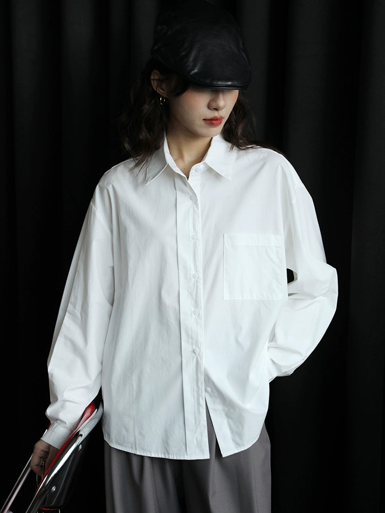 Casual Button-Up Pocket Shirt