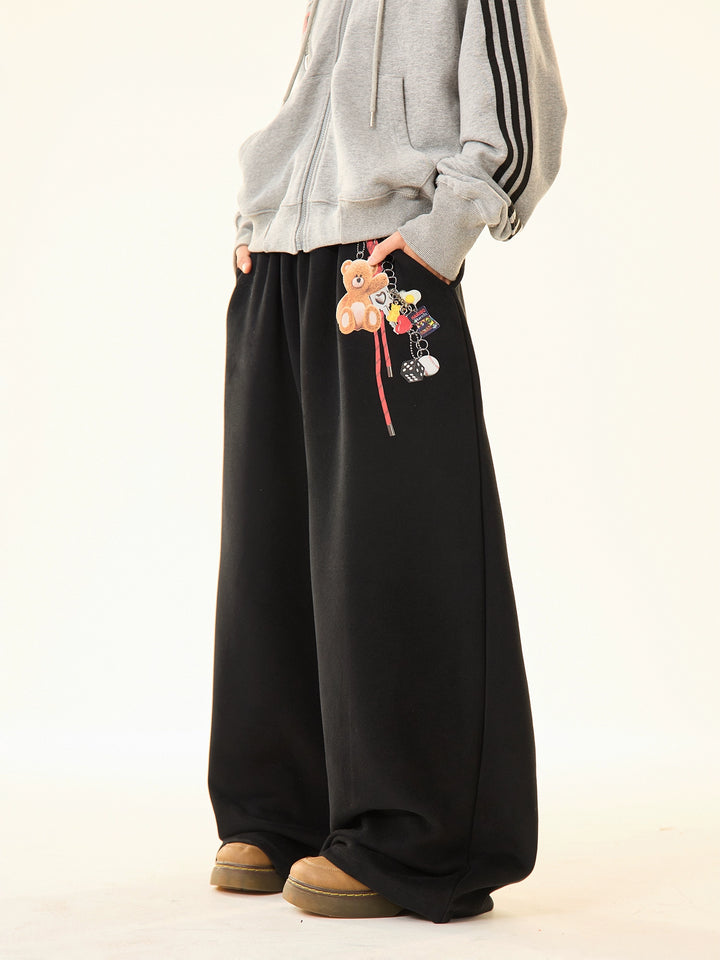 Wide-Leg Casual Drawstring Pants
