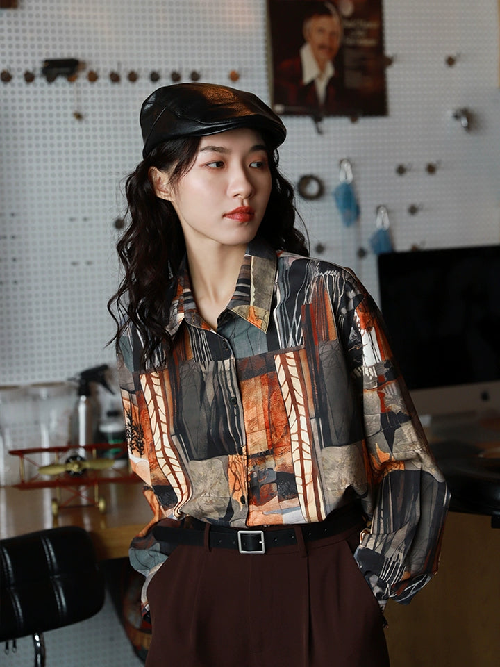 Printed Long Sleeve Casual Shirt