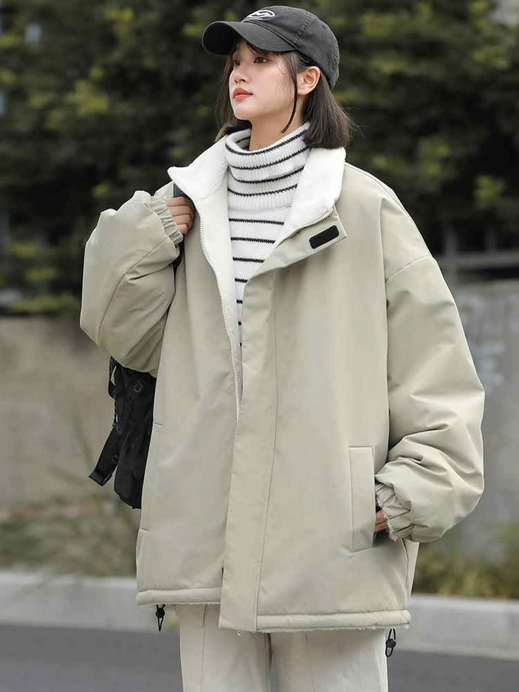 Fleece Lining Cotton-Padded Jacket