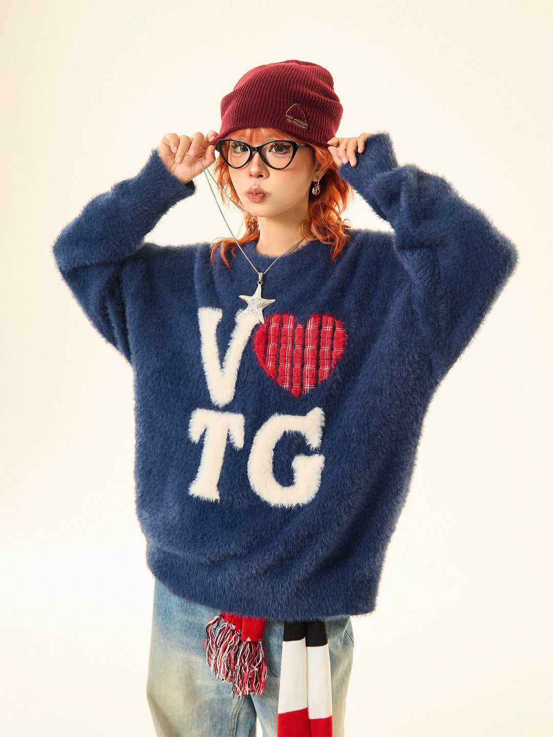 Cozy Fleece Lettered Sweater