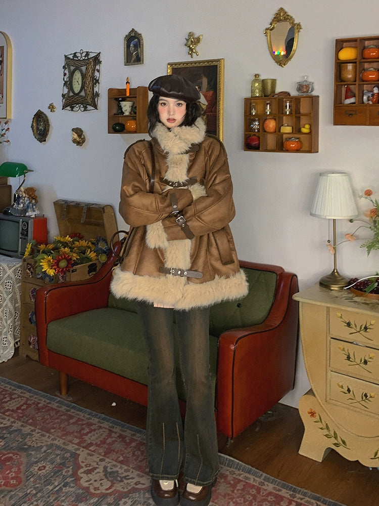 Cozy Faux Fur Trimmed Jacket
