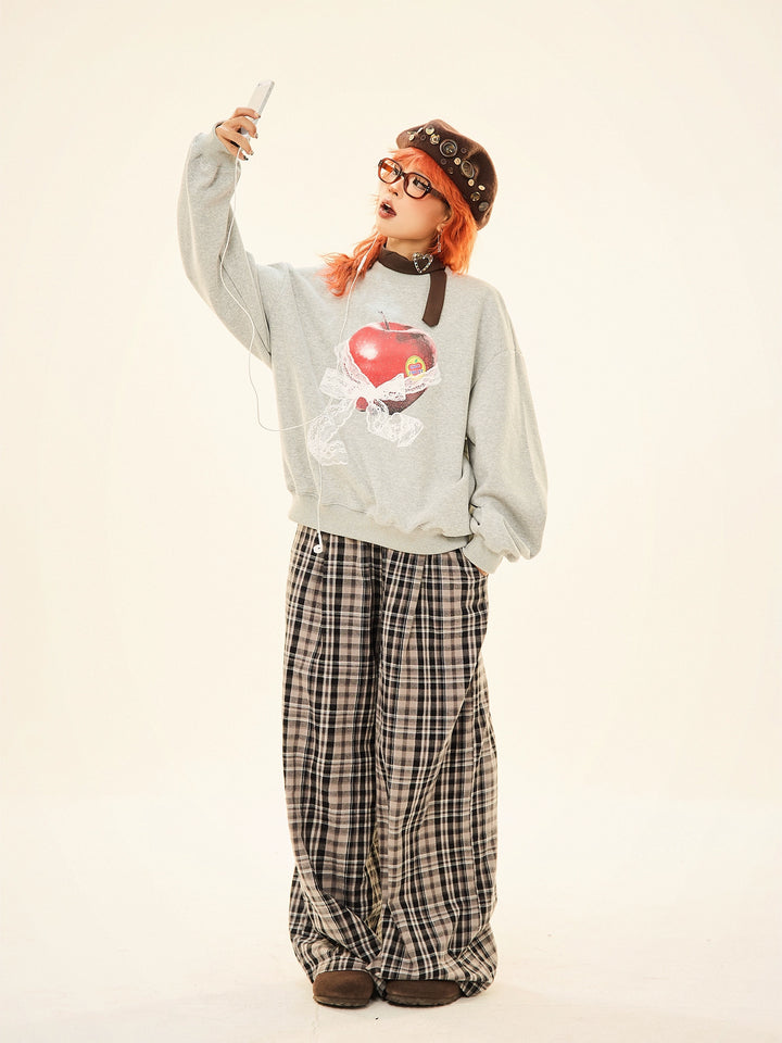 Crunchy Apple Graphic Sweatshirt