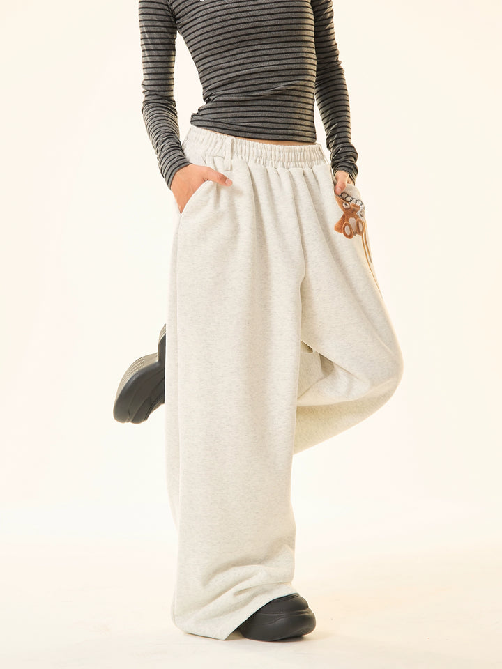 Wide-Leg Casual Drawstring Pants