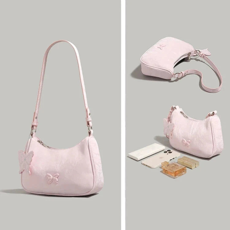 Butterfly Embellished Shoulder Bag