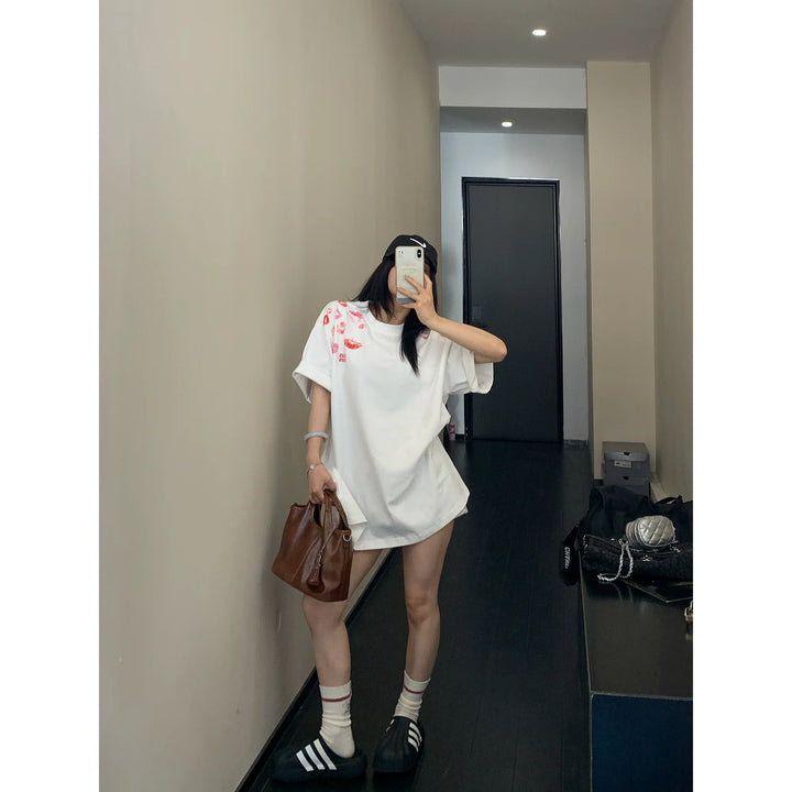 Lip Print Relaxed Fit T-Shirt