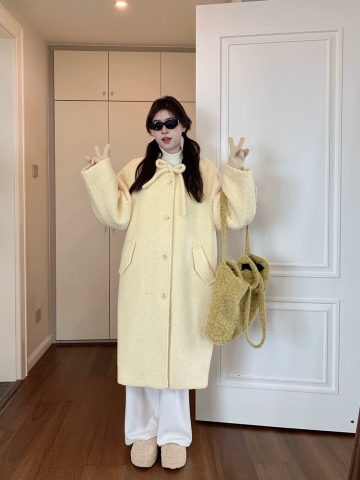 Cozy Woolen Pockets Long Coat