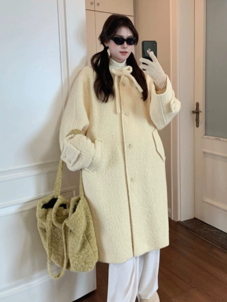 Cozy Woolen Pockets Long Coat