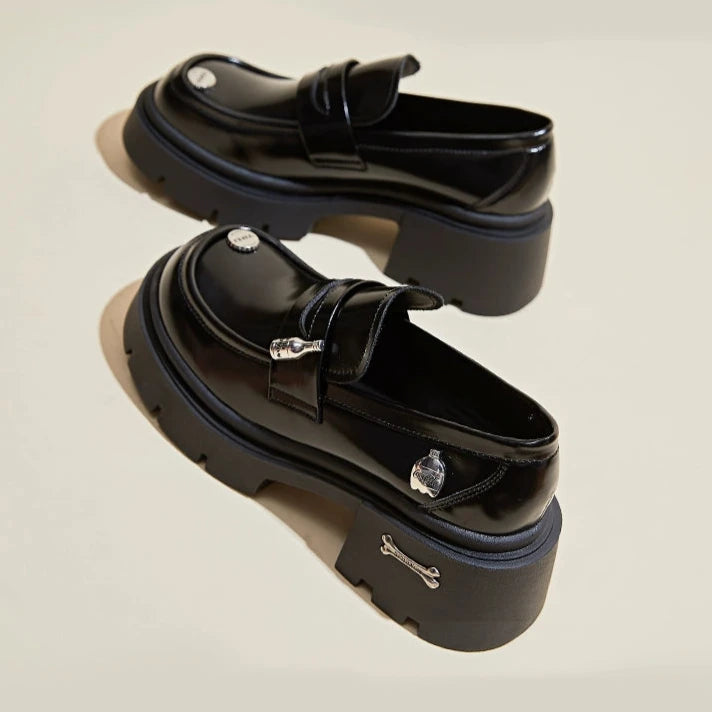 Chunky Sole Deep-Cut Loafers