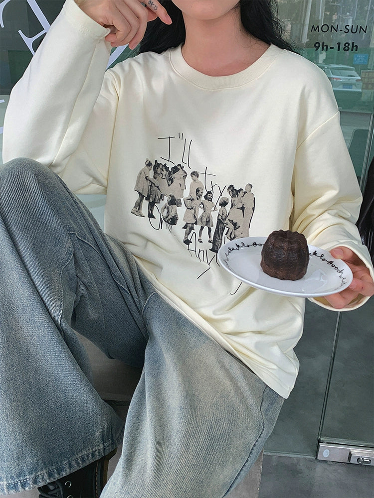 Printed Graphic Sweatshirt