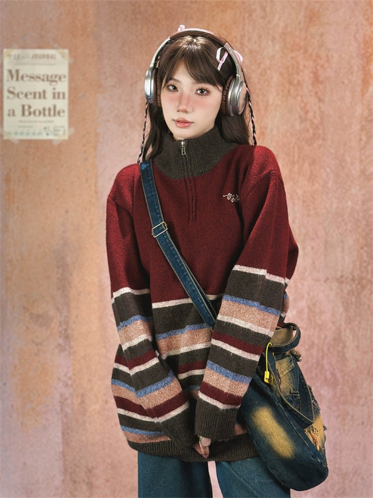 Vintage Striped Wool Sweater