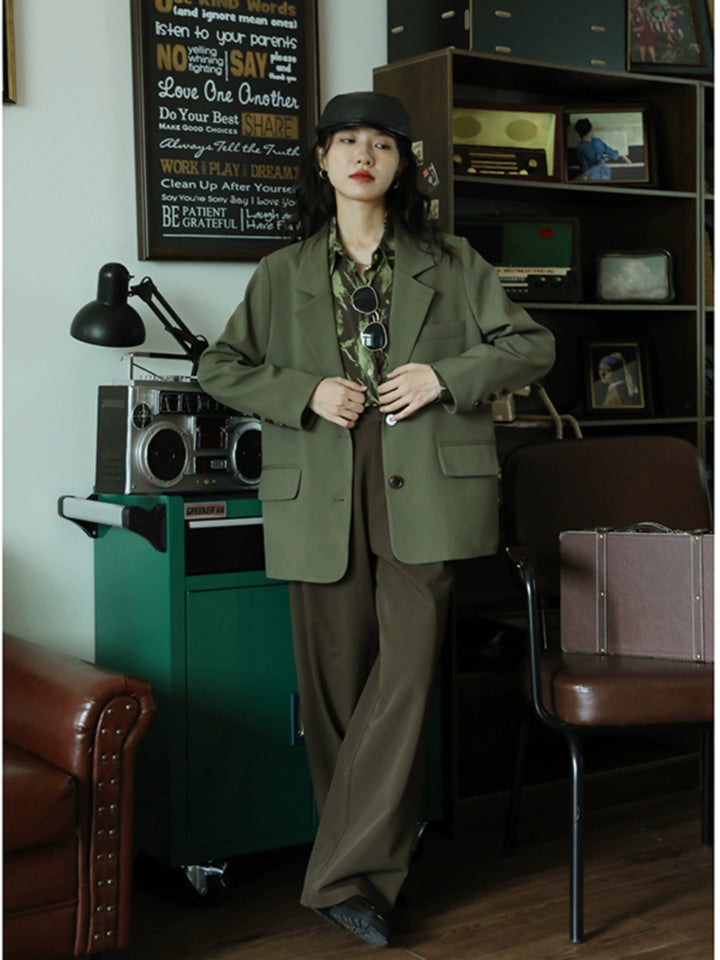Loose-fitting Straight Suit Jacket