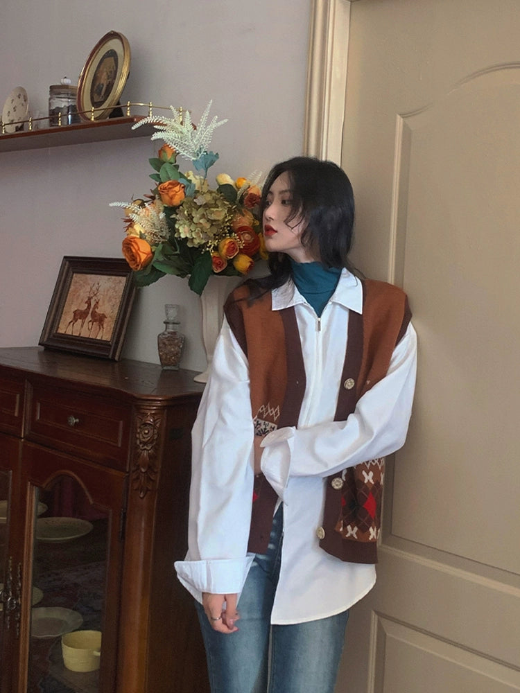 Casual Long-Sleeve Oversized Shirt