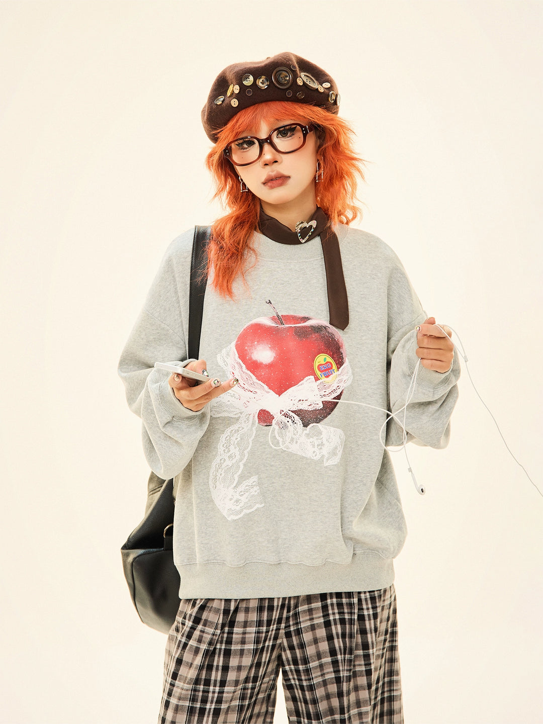 Crunchy Apple Graphic Sweatshirt