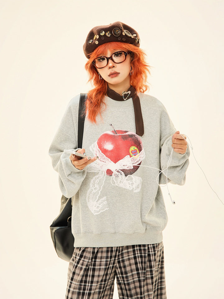 Crunchy Apple Graphic Sweatshirt