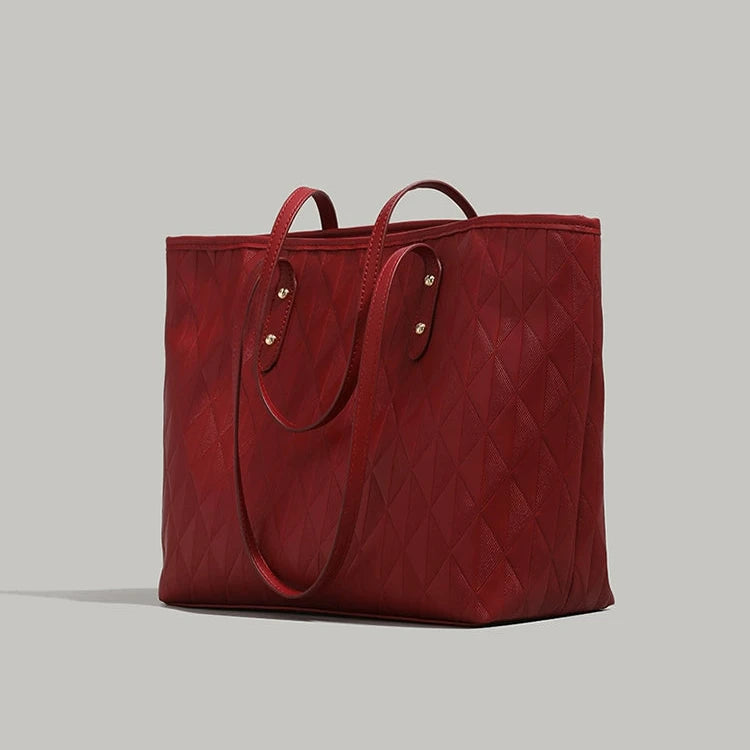 Large Capacity Leather Tote Bag