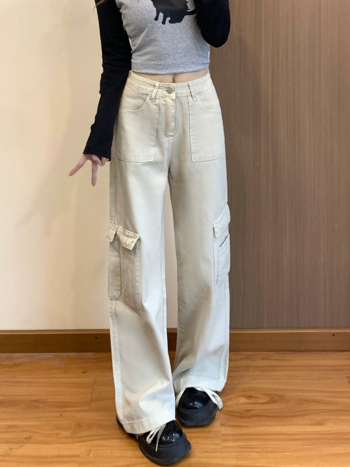Casual Wide-Leg Cargo Pants