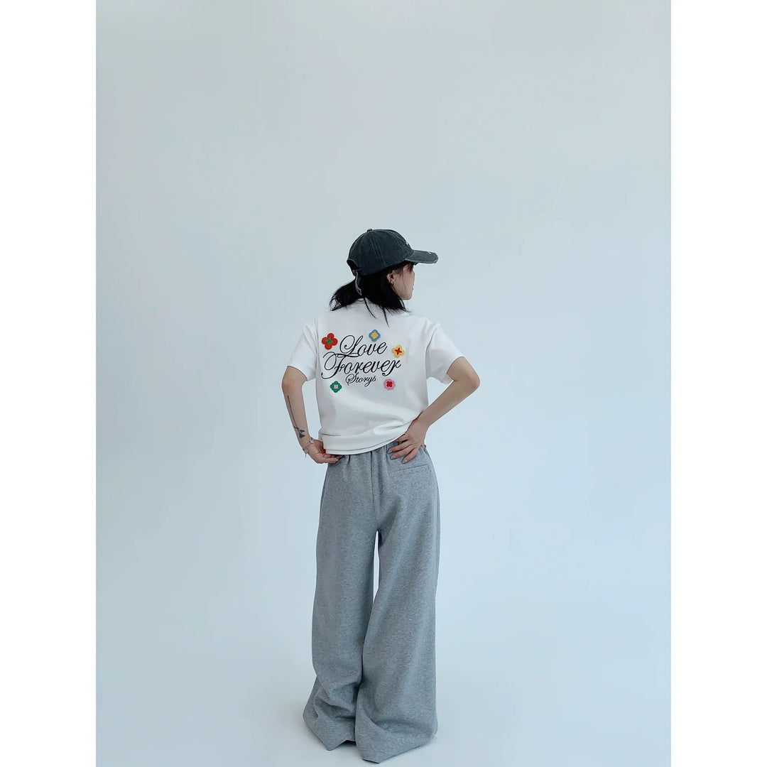 Heavy Embroidery Short Sleeve T-shirt