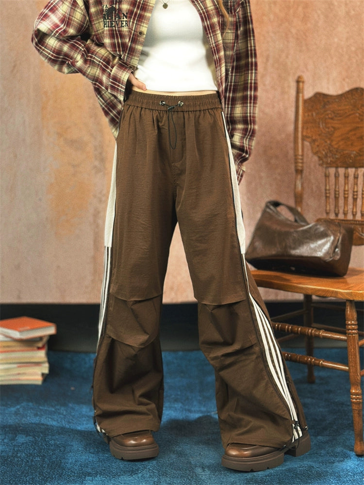 Relaxed Stripe Detail Casual Pants