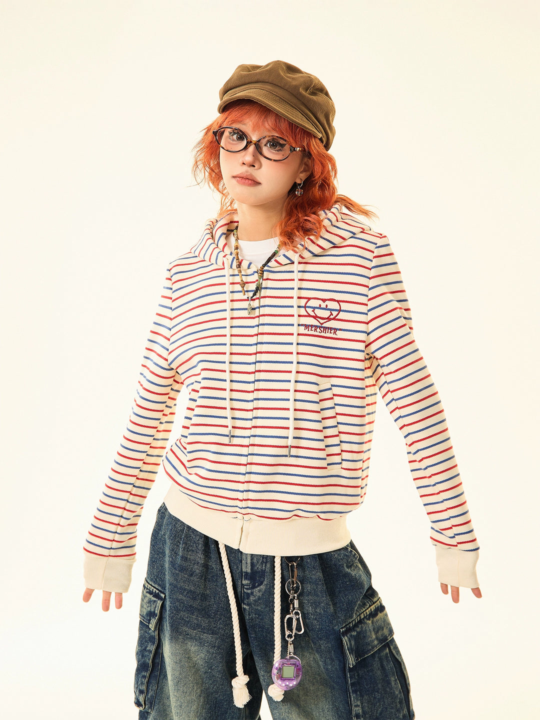 Striped Hoodie Sweatshirt
