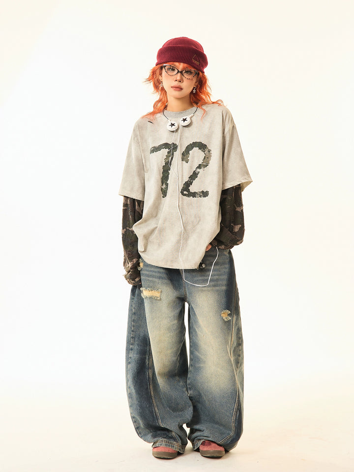 Number Print Casual Graphic T-Shirt