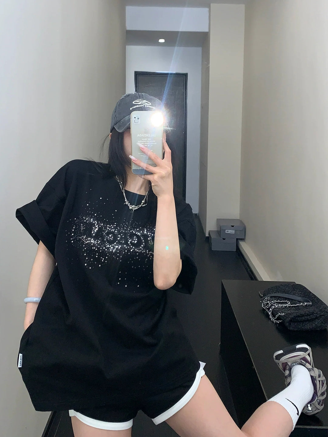 Sequin Embroidered T-shirt