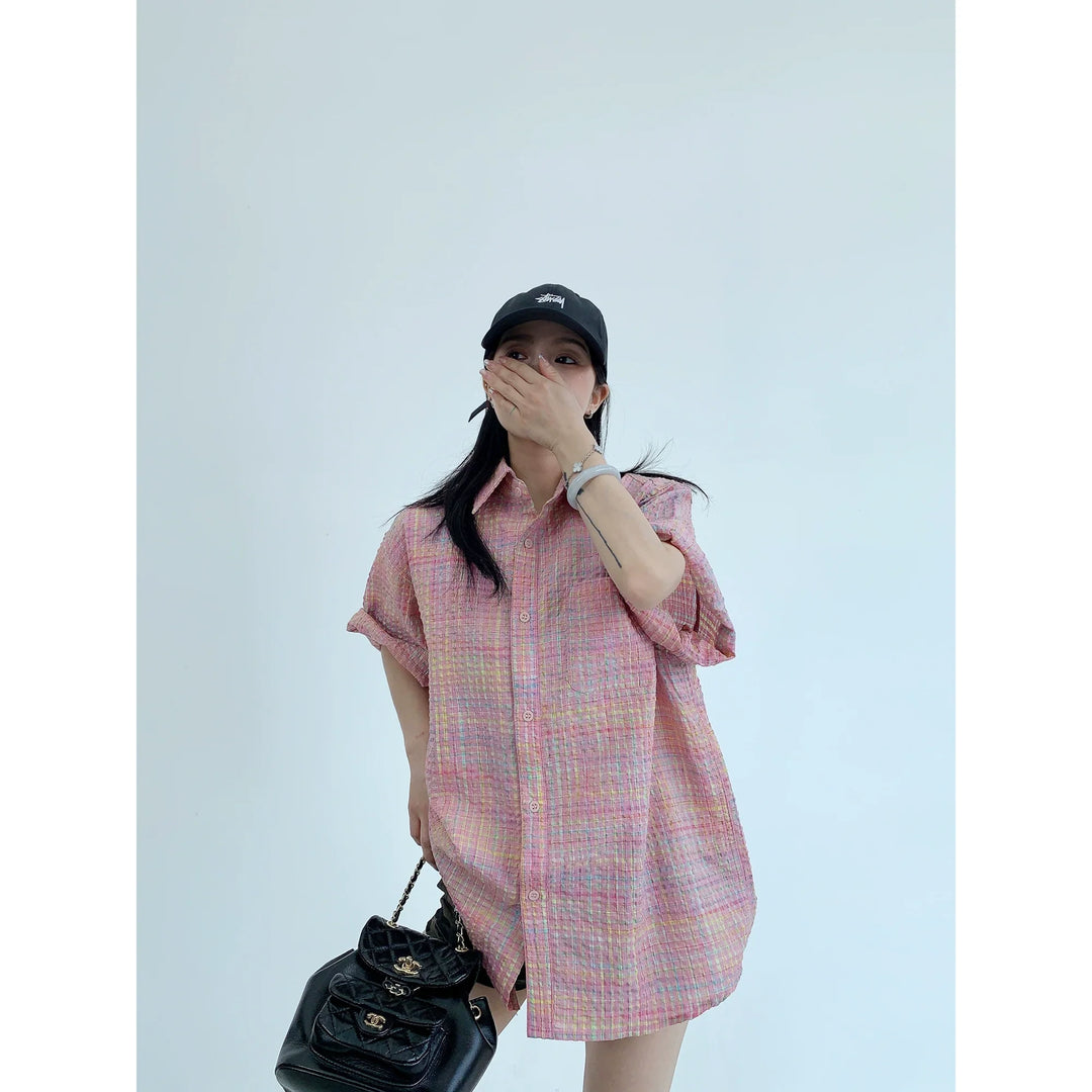 Plaid Short Sleeve Casual Shirt