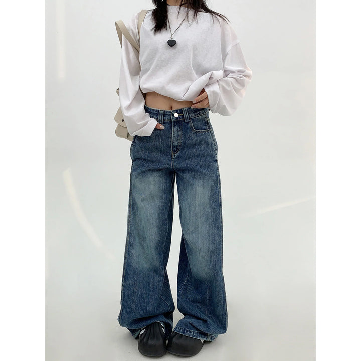 Niche Design Straight-Leg Jeans